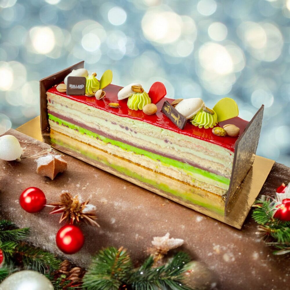 La Bûche Framboise Pistache